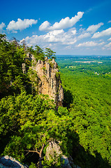 Image showing beautiful aerial landscape views from crowders mountain north ca