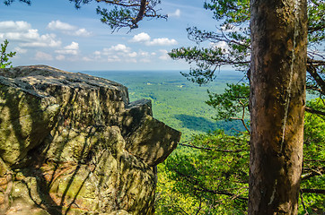 Image showing beautiful aerial landscape views from crowders mountain north ca