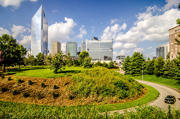 Image showing skyline and city streets of charlotte north carolina usa