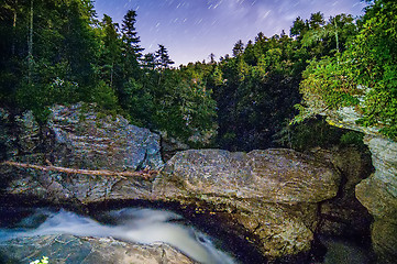 Image showing linnville falls at night