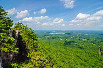 Image showing beautiful aerial landscape views from crowders mountain north ca