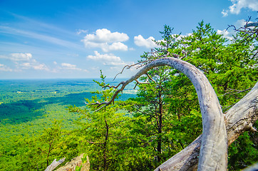 Image showing beautiful aerial landscape views from crowders mountain north ca