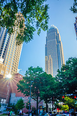 Image showing skyline and city streets of charlotte north carolina usa