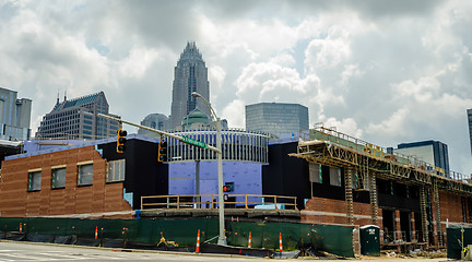 Image showing construction in a big city