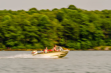 Image showing fast moving boat