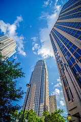 Image showing skyline and city streets of charlotte north carolina usa