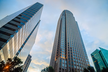 Image showing skyline and city streets of charlotte north carolina usa