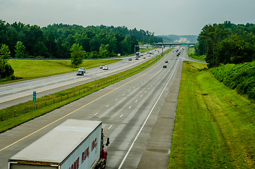 Image showing highway traffic near a big city