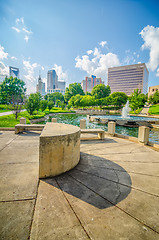 Image showing skyline and city streets of charlotte north carolina usa