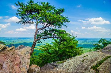 Image showing beautiful aerial landscape views from crowders mountain north ca