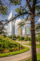 Image showing skyline and city streets of charlotte north carolina usa