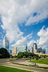 Image showing skyline and city streets of charlotte north carolina usa