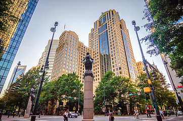 Image showing skyline and city streets of charlotte north carolina usa