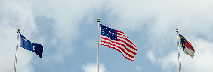 Image showing south carolina, north carolina and usa flag