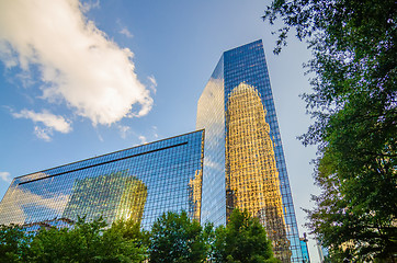 Image showing skyline and city streets of charlotte north carolina usa