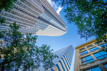 Image showing skyline and city streets of charlotte north carolina usa