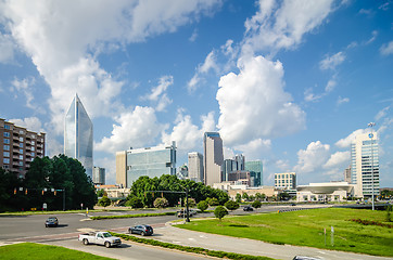 Image showing skyline and city streets of charlotte north carolina usa