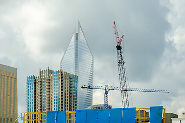 Image showing construction in a big city