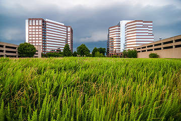 Image showing two modern office buildings