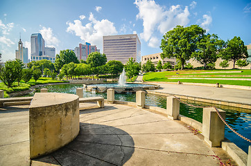 Image showing skyline and city streets of charlotte north carolina usa