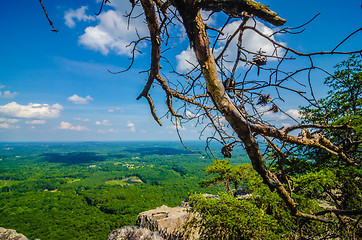 Image showing beautiful aerial landscape views from crowders mountain north ca