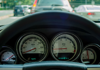 Image showing steering wheel dashboard