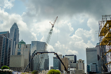 Image showing construction in a big city
