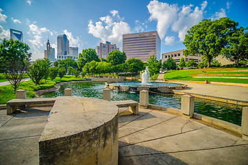 Image showing skyline and city streets of charlotte north carolina usa