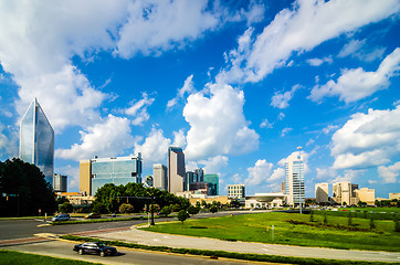 Image showing skyline and city streets of charlotte north carolina usa