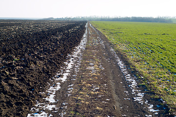 Image showing road in winter