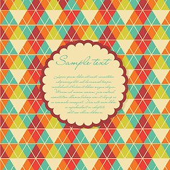 Image showing Geometric background in vintage colors