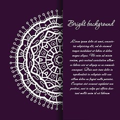 Image showing Vintage background with bright colors mandala