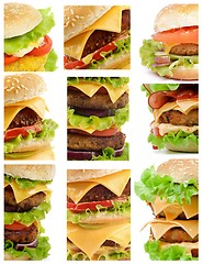 Image showing Collection of Burgers