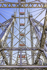 Image showing Metal construction ferris wheel Vienna