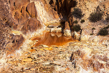 Image showing Puddle in the rocky ravine