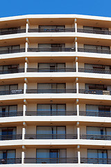 Image showing Exterior of a modern apartment block