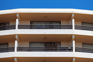 Image showing Exterior of a modern apartment block