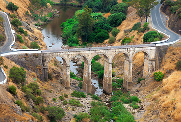 Image showing Arched road bridge