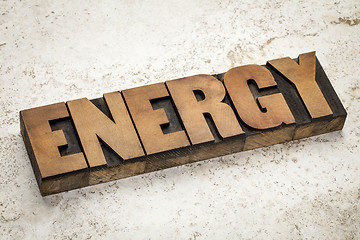 Image showing energy word typography