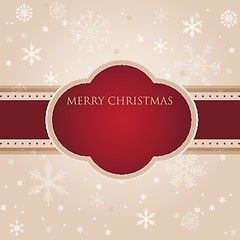 Image showing Christmas background with Christmas tree, vector illustration.