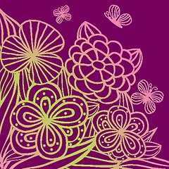Image showing Colorful summer floral background