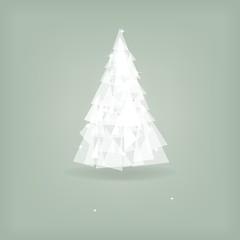 Image showing Christmas background with Christmas tree, vector illustration.