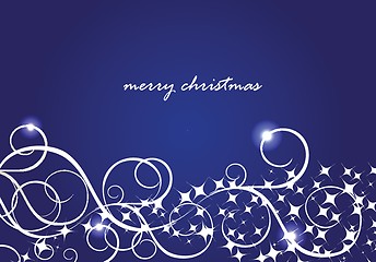 Image showing Christmas background with Christmas tree, vector illustration.