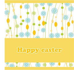 Image showing Easter card with two hand drawn eggs