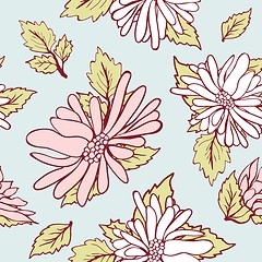 Image showing Cute floral seamless background