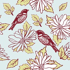 Image showing Cute floral seamless background