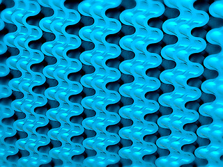 Image showing Blue Wavy Scales pattern or texture