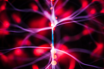 Image showing Science abstract: Plasma beams and traces in the dark