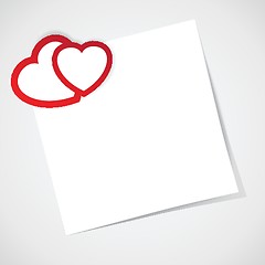 Image showing Cute vector background with vintage hearts