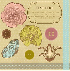 Image showing Cute vector background with decorative elements